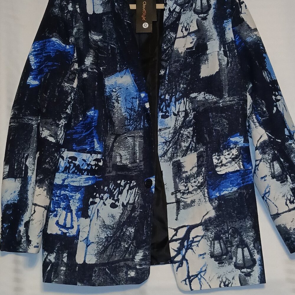 Abstract printed floral blazer by Cloud style sizes XL